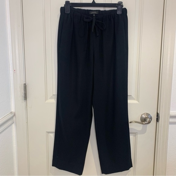 Aritzia Babaton relaxed dress pants/trouser draw strings black size 4 - Picture 1 of 13